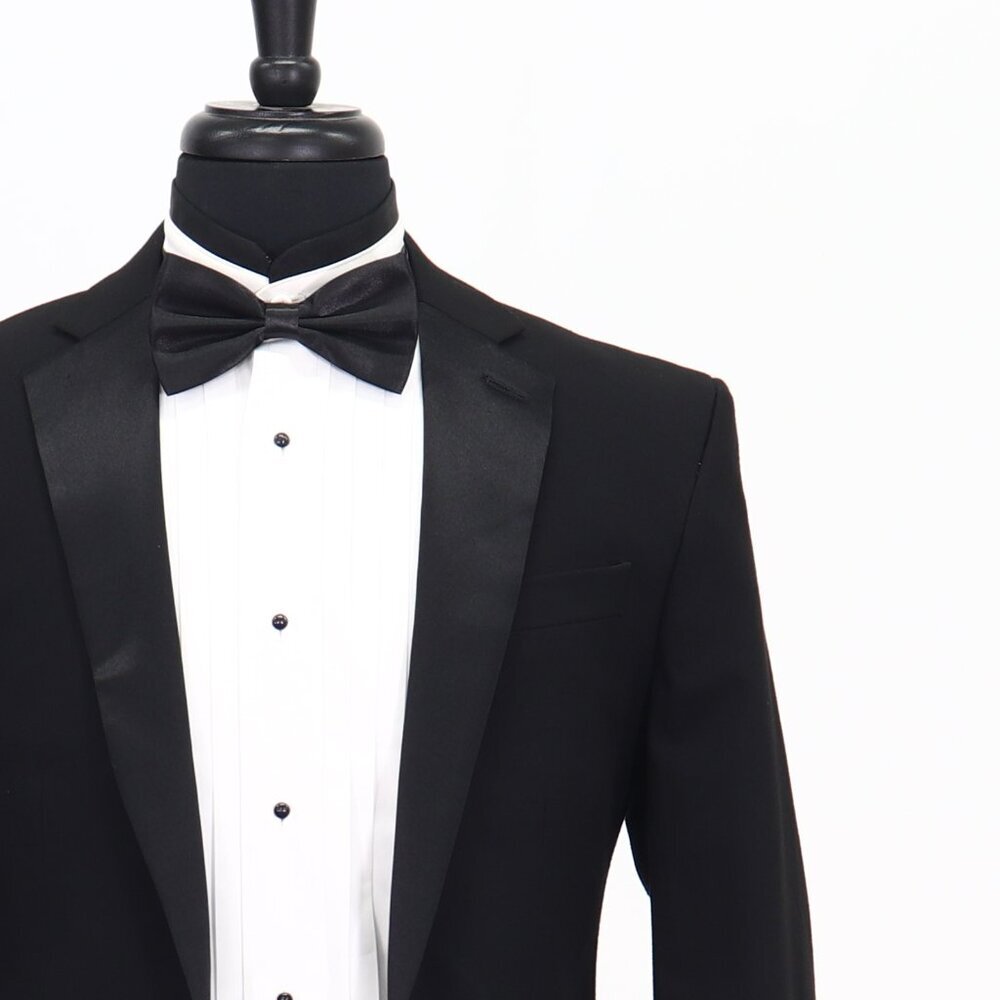 J. Ferrar 36S Black Solid 1-Button Sport Coat Blazer Jacket T125 - Picture 5 of 11